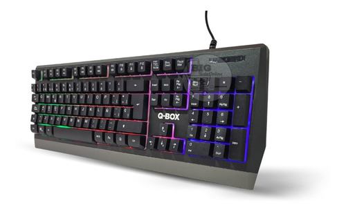 Teclado Gamer Q-box Rgb Y Ergonómico 12 Teclas Multimedia