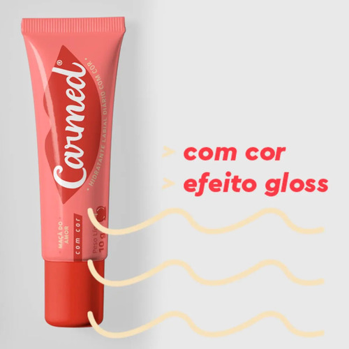 Carmed Maçã Do Amor Hidratante Labial 10g Com Cor