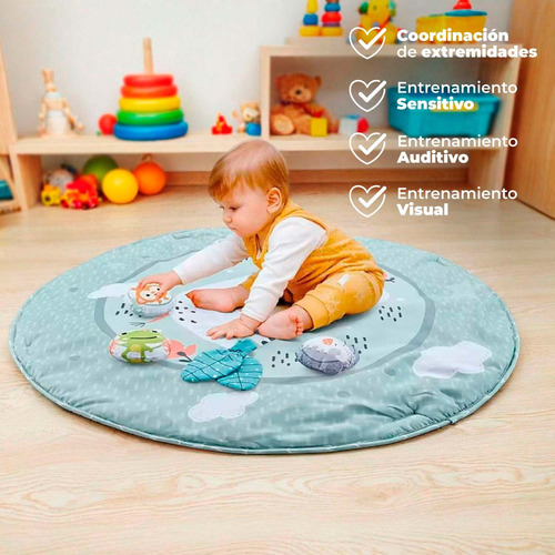 Gimnasio Alfombra Bebe Acolchado Fluffybaby Centro De Juegos