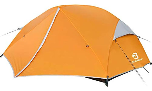 Carpa Impermeable Para 3 Y 2 Personas Color Naranja.bessport