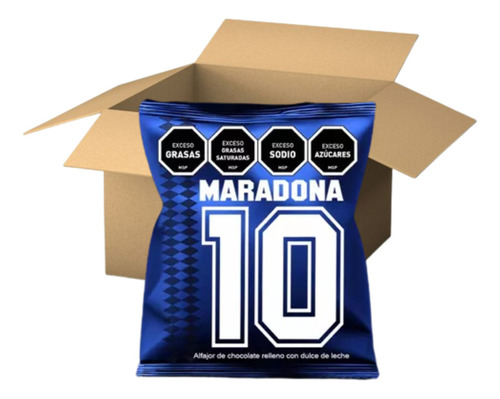 Alfajor Maradona Choco Negro 60g - Caja X 24un