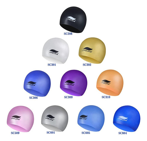 Gorro De Natación De Silicona Para Mujer Hombre, Apto Par...