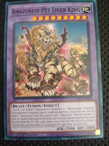 Carta Konami Yugioh Amazoness Pet Liger King 