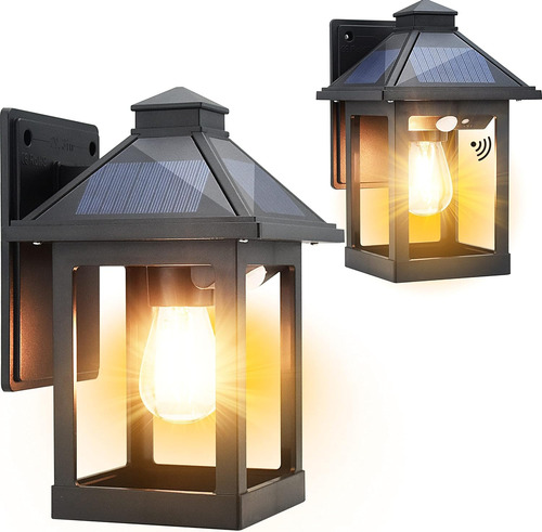 Linterna Solar Para Exteriores Ip65 Con Sensor Movimiento