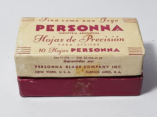 Antigua Hoja De Afeitar Personna Estuche Original Mag 56122