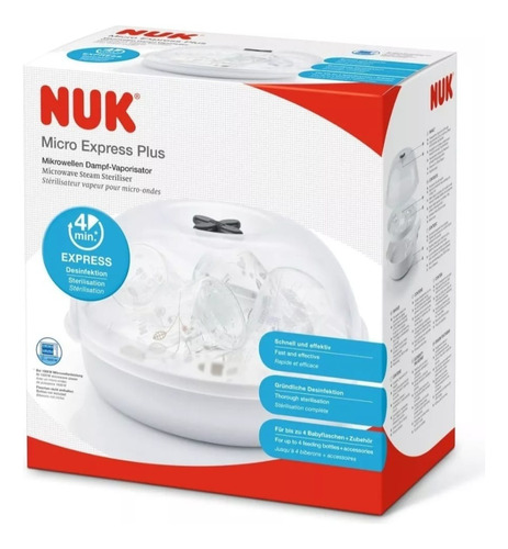 Esterilizador Nuk Microondas Express Plus, Mamadera, Vasos