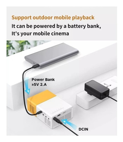 Video Beam Proyector Mini Led Hdmi Yg300 60 Pulgadas