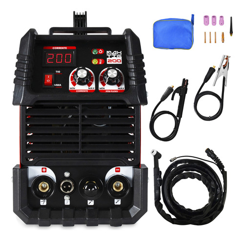 Solda Tig Mma Alta Frequência Arco Sem Riscar 200a 220v Gz1
