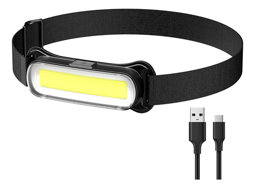 Linterna Minero Vincha Minera Led Recargable Super Potente Linterna Negro Luz Blanco