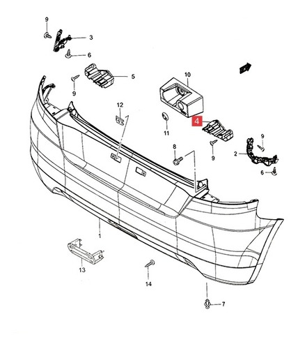 Soporte Faro Tras. Der. Suzuki Swift 2016-18 Gl (japon)