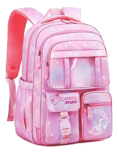 Mochila Escolar Niña Kawaii Para Primaria Segundaria De Gran Capacidad  Mochila Color Rosado