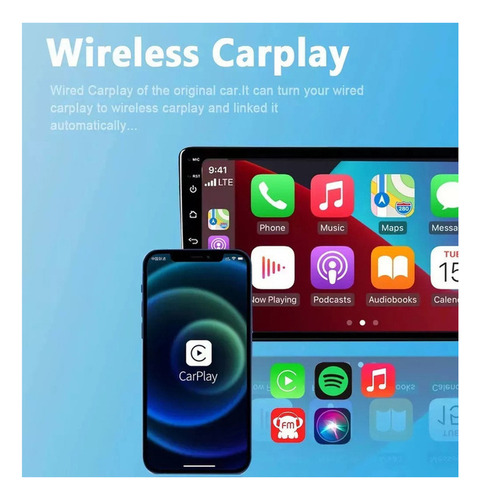Adaptador Carplay Sem Fio 2 Em 1, Conversor Automático