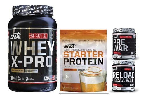 Promo Ena:starter Ena + Pre War + Whey X Pro 1 Kg+reload Ena