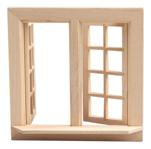 Ventana De Madera Para Casa De Muñecas, Marco De Ventana En