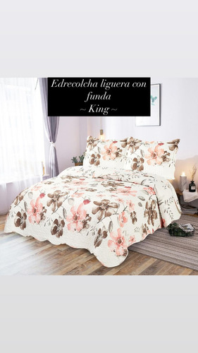 Edrecolcha Queen Importada Estampada + 2fundas Para Almohada