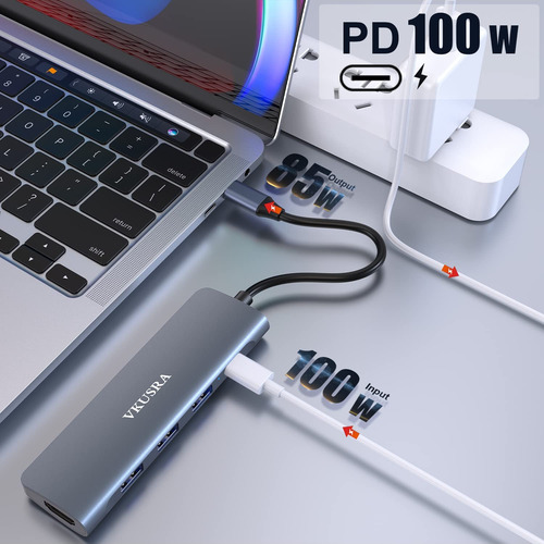 Adaptador Usb C Hdmi 3 Puertos Usb 3.0 Usb C