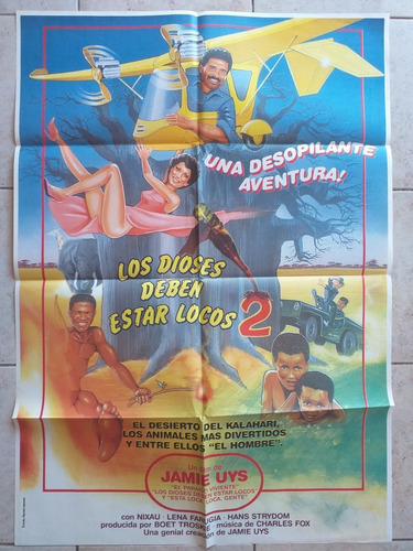 Antiguo Afiche Cine - Los Dioses Estar Locos 2 *