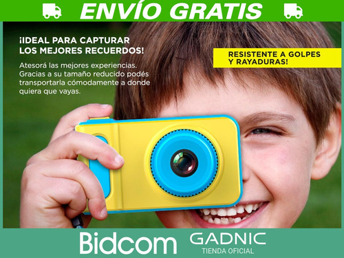 Camara Video Fotos Niños Kids Gadnic Con Juegos Colores