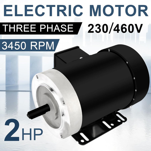 Motor Eléctrico 2hp 3450 Rpm, Trifásico, Marco 56c, D...