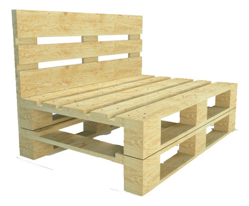 Sofá De Pallet Com Encosto 120 X 80 X 80 Cm