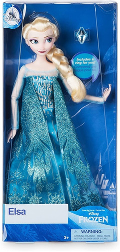 Elsa Frozen  Muñeca Clasica Anillo 28cm Disney Store