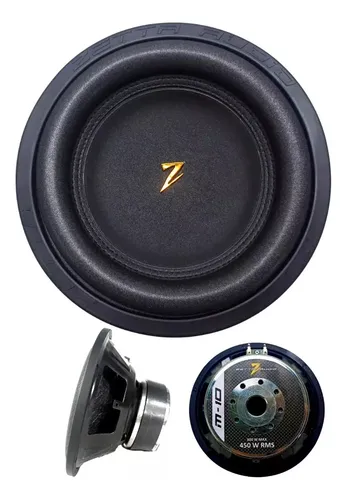 Subwoofer Zetta Audio 10 Polegadas 450 Rms 4 Ohms M10 450 Cor