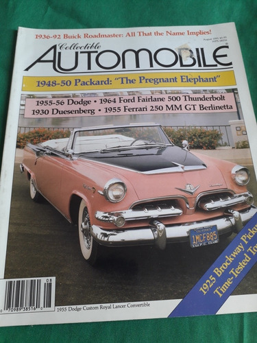 Revista Collectible Automobile De Agosto 1991