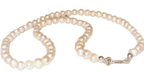 Perlas Naturales Cultivadas Plata 925 Collar 95 Cms