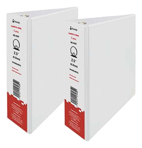 Carpeta Nextep Vinil Carta 3aro O 2.5p Blanca Ne-013t 2pieza Color Blanco