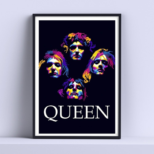 Cuadro Queen Banda Rock Decorativo 30 X 40cm