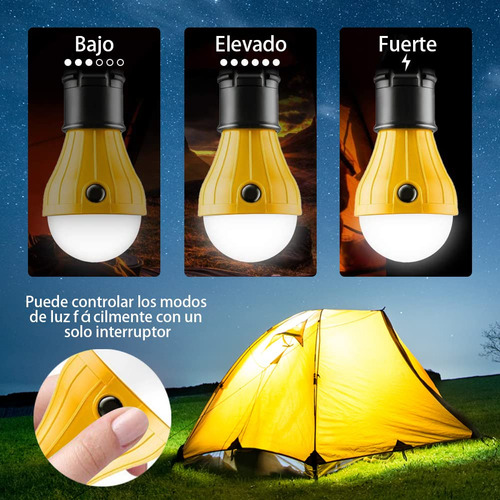 Ruiyue Luz De Camping, 4 Paquetes Lámpara De Carpa Luz Led