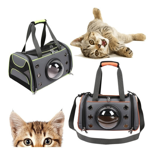 Bolso Transportador Mascotas Gato Perro Chico Visor Mochila