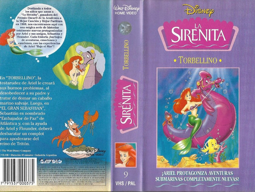 La Sirenita Torbellino Vhs Original Walt Disney