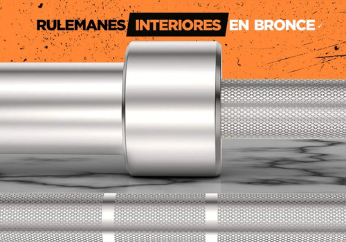 Barra Olimpica Recta Maciza Pesas Gym 1.5 Mt Rulemanes 50 Mm