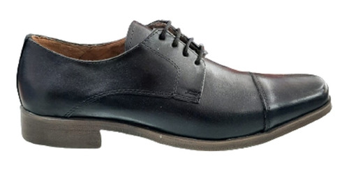 Zapato Vestir Hombre Cuero Liviano Negro/suela Pizzoni 4011