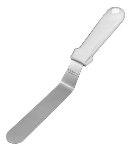 2 Espátulas Confeitar Bolo Confeiteiro Curva Grande Aço Inox