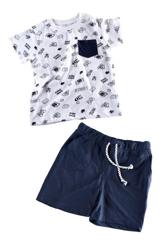 Conjunto Bebé Niño Short Buzo