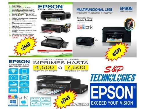 Impresoras Epson Y Canon
