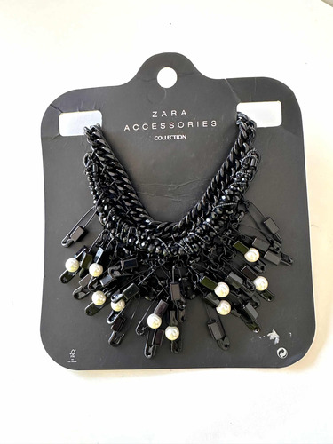 Zara Accesorios Collection Collar Bijou Acero Negro Importad