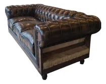 Comprar Sillón Chesterfield Constructor Cuero Vacuno Ambar 3 Cuerpos