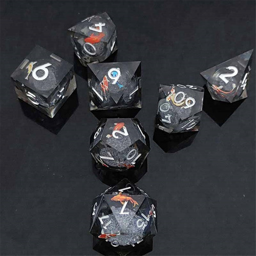 Calcomanía De Resina De Arena Movediza Para Dnd Dice Coc Run