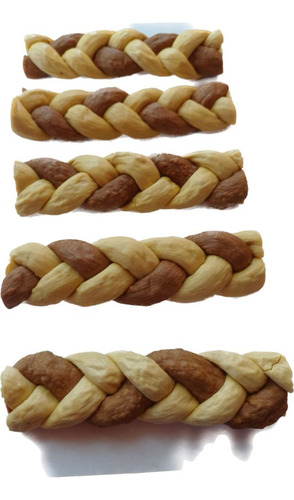 Premio Para Perro Trenza 5 Pulgadas Queso Y Tocino 5 Piezas
