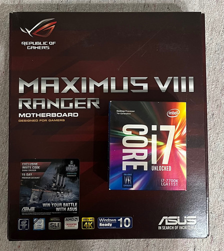Intel I7 7700k + Mother Asus Maximus V Iii Ranger