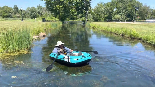 Bote Balsa Inflable 2 Personas Ozark Trail Con 2 Remos
