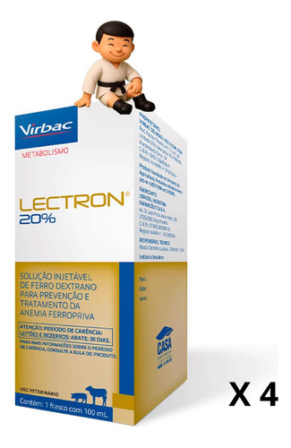 Kit Com 4 Virbac Lectron 100 Ml