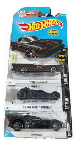 Lote Hot Wheels Batman Batmobile X3 Negro