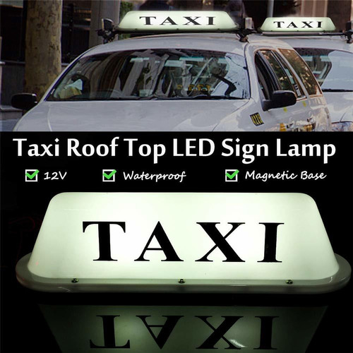 Taxi Roof Parte Superior Illuminated Sign Topper Coche 12 v 
