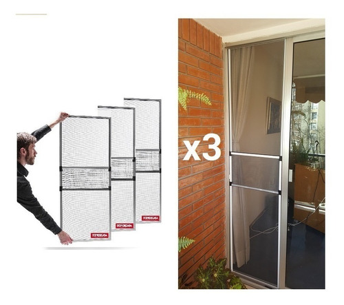 Pack X3 Mosquiteros Extensibles 50x1,20 A 2,30m Sondecasa