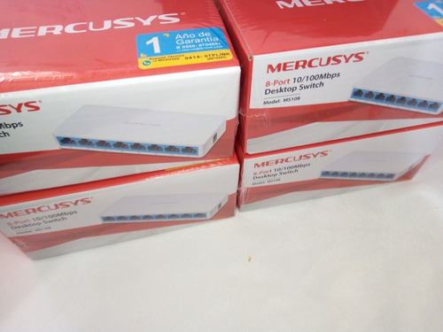Imagen 4 de 4 de Switch 8 Puertos 10/100 Mbps Mercusys Ms108 Desktop
