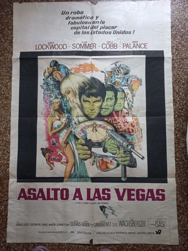 Asalto A Las Vegas Afiche De Cine Jack Palance.